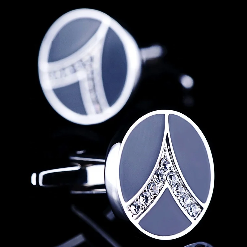 crystals cuff link cheap factory price semi-precious stone inlaid cufflink for men suits