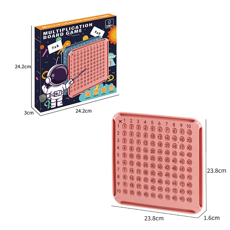 Wholesale Math Toys Kids Learning ABS Plastic Preschool Gifts Educational Multiplication Board Game Math Toys Set