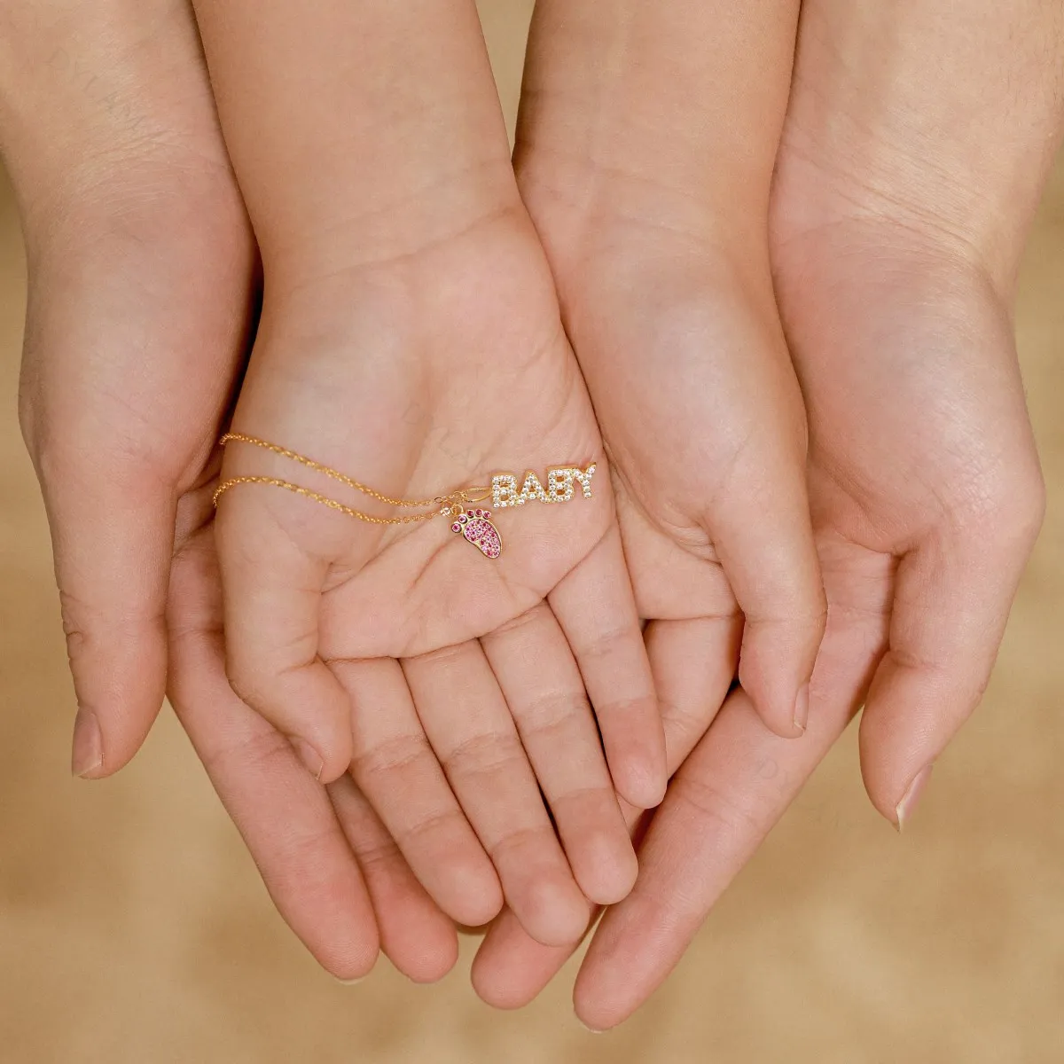 Dylam Mommy of an Angel Necklace Baby Infant Child Foot Print S925 Silver Memorial necklace Sympathy Gift with MAMA letter
