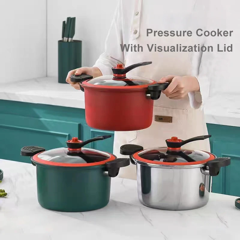 Quick-simmering cookware vacuum micro pressure pot stainless steel 304 gas and induction pressure cooker
