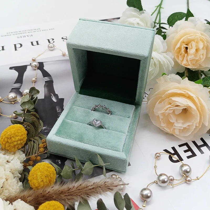 Customized Ring Luxury Travel Ear Pair Pink Packing Case Ribbon Necklace Jewelry Kids In Organized Storage Box Rings