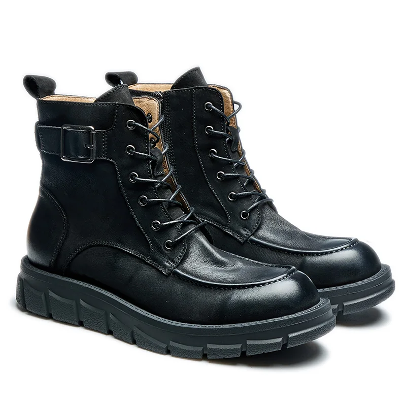 High Quality Comfortable Handmade Casual Wear-Resistant Genuine Suede Leather Boots for Men Party Daily Life