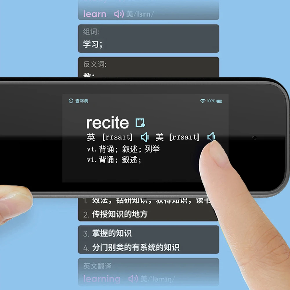 
Portable Intelligent Device Scanner with Bluetooth Digital Ocr Scan Translate Pens Smart Voice Language Translator 