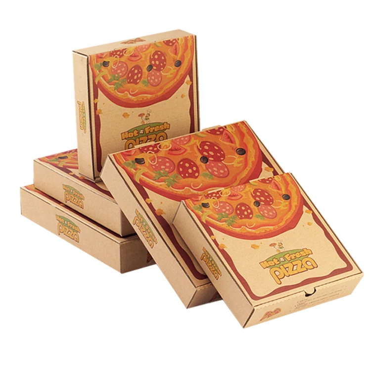 Take Away Black logo Print Custom 12 inch pizza delivery box for scooter with logo