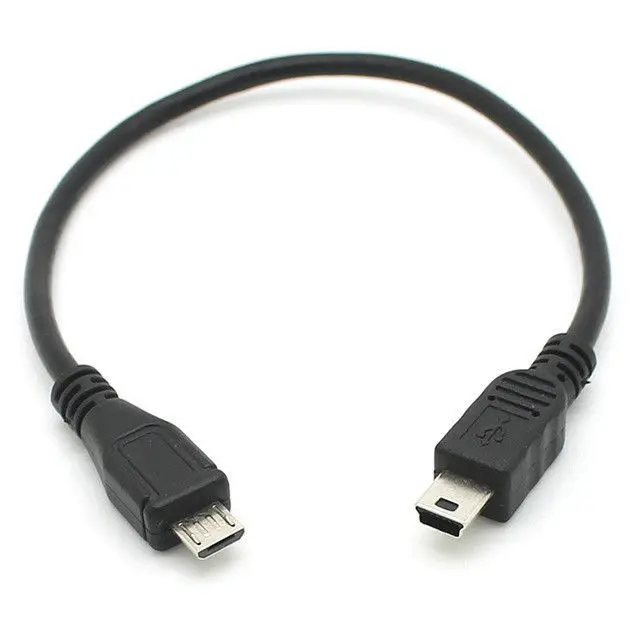 USB Type B Micro Male to USB Type B Mini Male Host OTG Adapter Cable