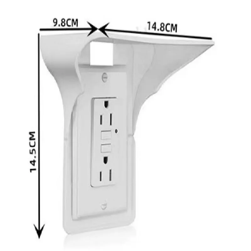 Home Wall Shelf Organizer Power Perch Single Wall Outlet Shelf Standard Space Saving Outlet Shelf Wall Holder