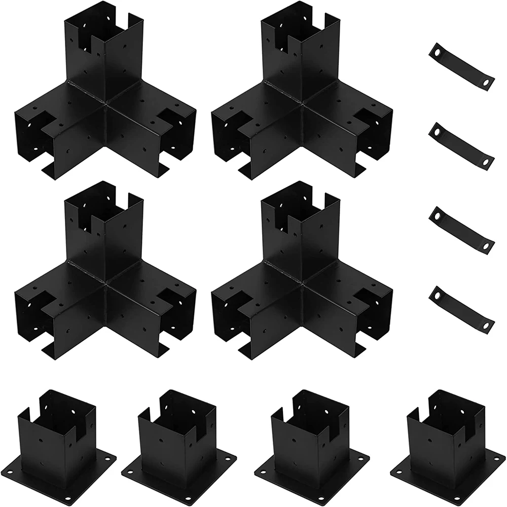Pergola Bracket Durable Steel for Wood Corner Bracket Outdoor Garden Pergola Kit Brackets