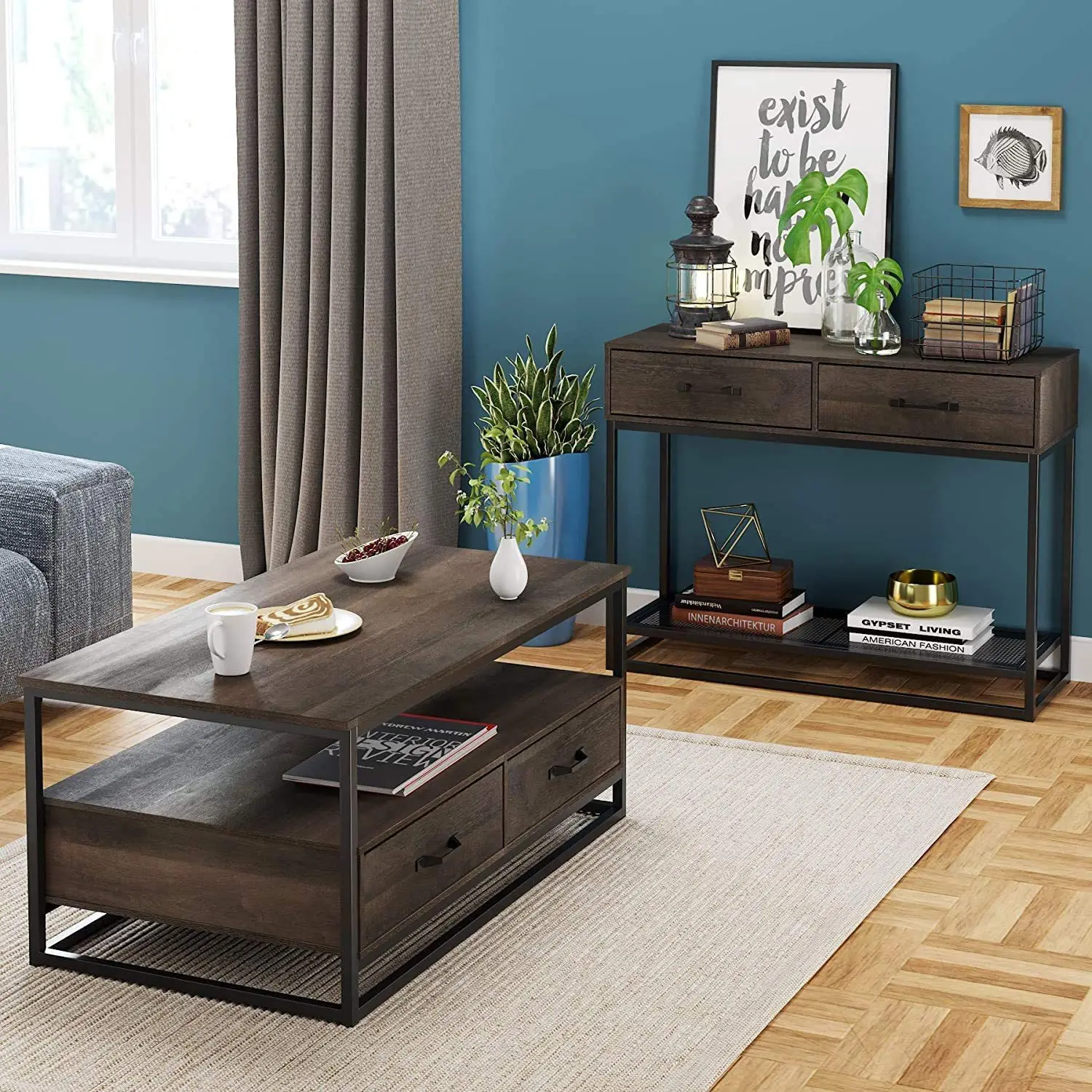 Simple coffee table with drawers