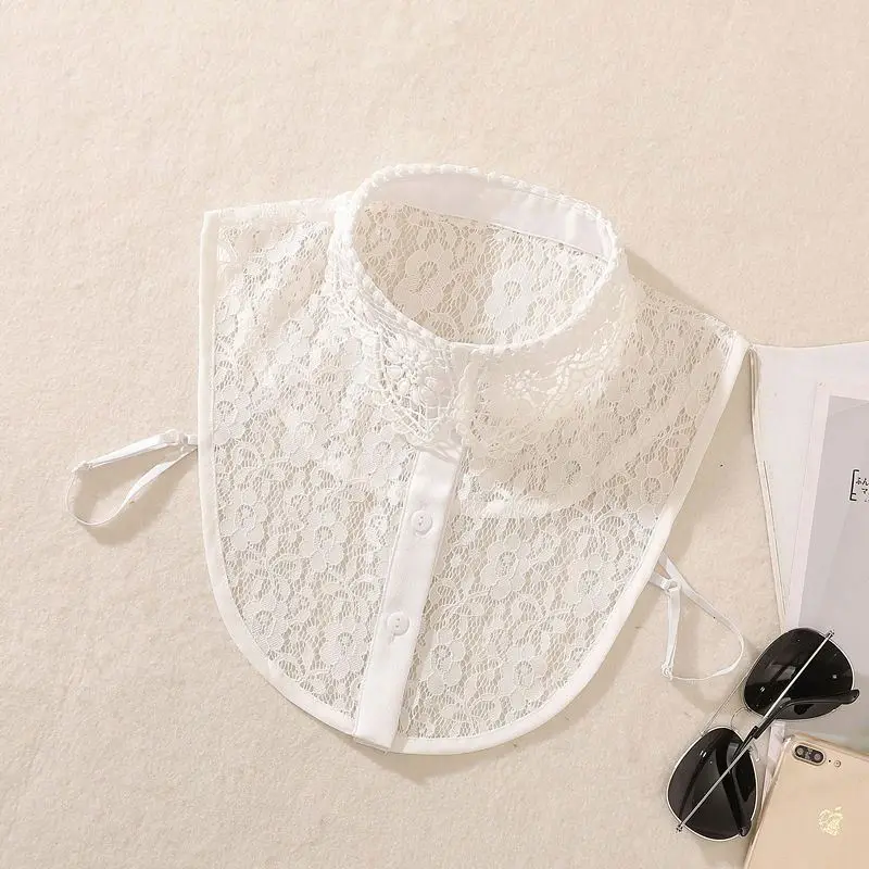 cheap  lace black floral see through decoration collar