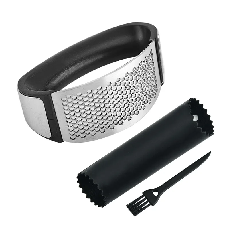 High Quality Home And Kitchen Stainless Steel Ginger Crusher Garlic Press Kitchen Accessories 3 In 1 Set Kitchen Manual Ginger