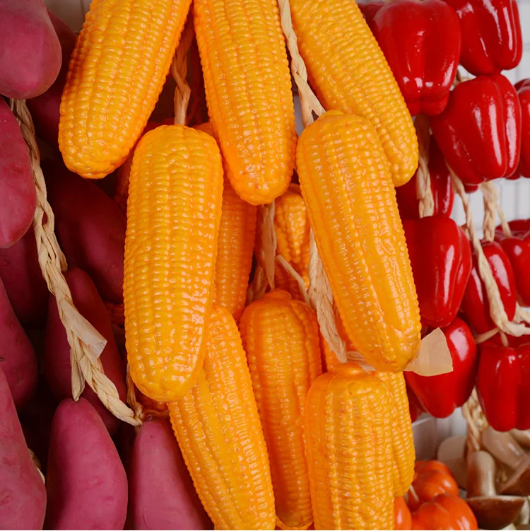 Q076 Artificial Fruit Potato Garlic Peanut Vegetable Wholesale Restaurant Courtyard Model Decorative Props Hanging Skewers