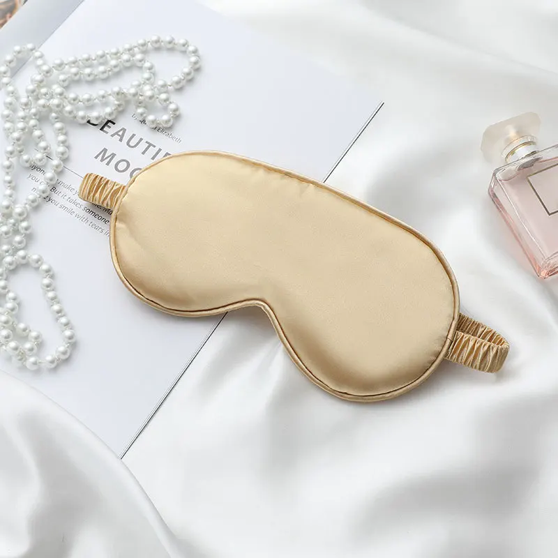 OEM/ODM Wholesale 100% Organic Satin Silk Eye Mask Personalized Night Sleep Soft Eye Masks