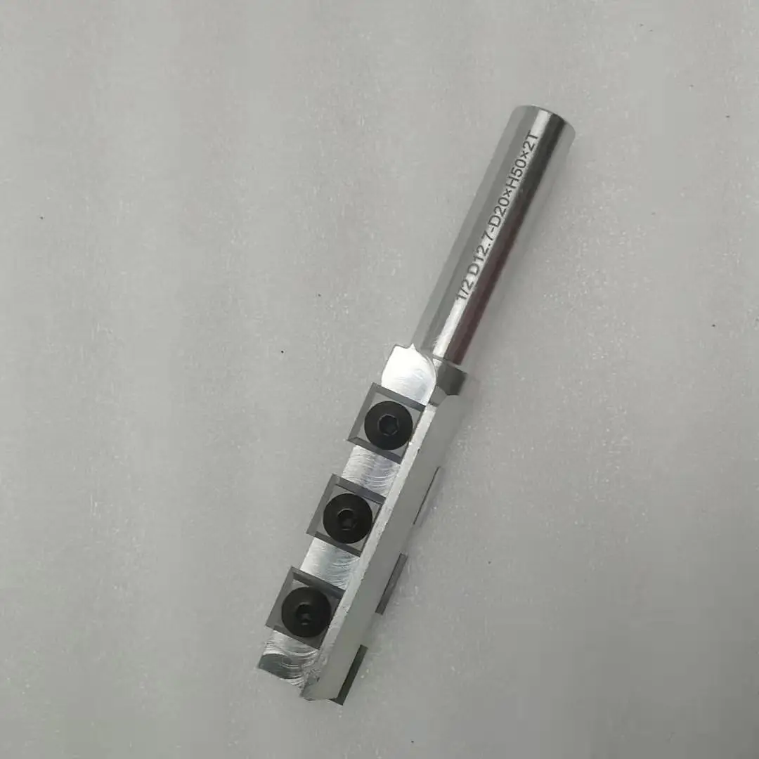 LIVTER Milling Cutter 1/2 Shank Wood Planer Bit Flush Trim Router Bit with Carbide Insert for Woodworking Trimming Slotting Tool