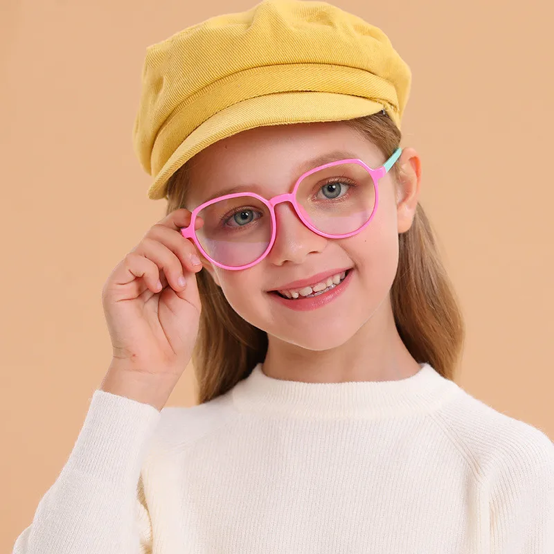 8283 Soft Kid Eyeglasses Multicolored Children Optical Frame anti blue light filter computer glasses for kids