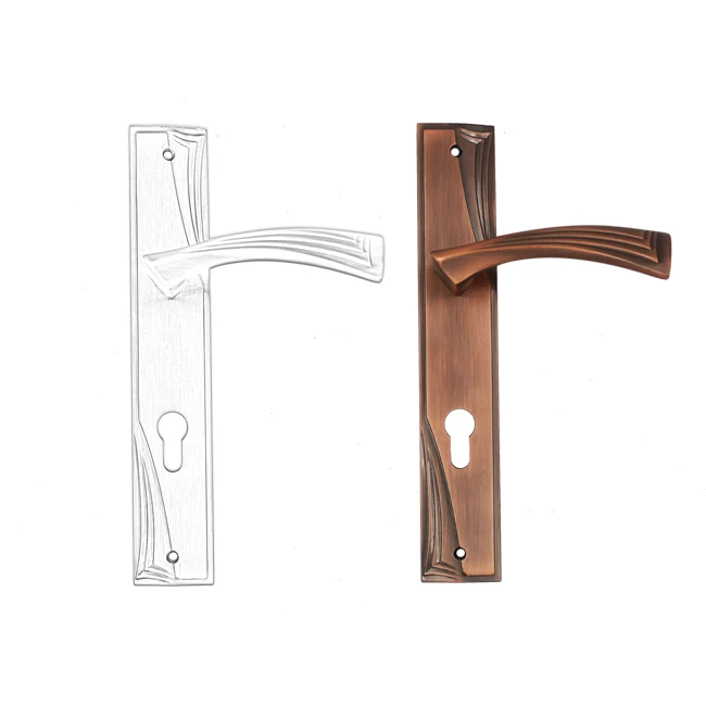 Classic 85 F363-A363 Iron Lock Plate and Aluminium Door Handle