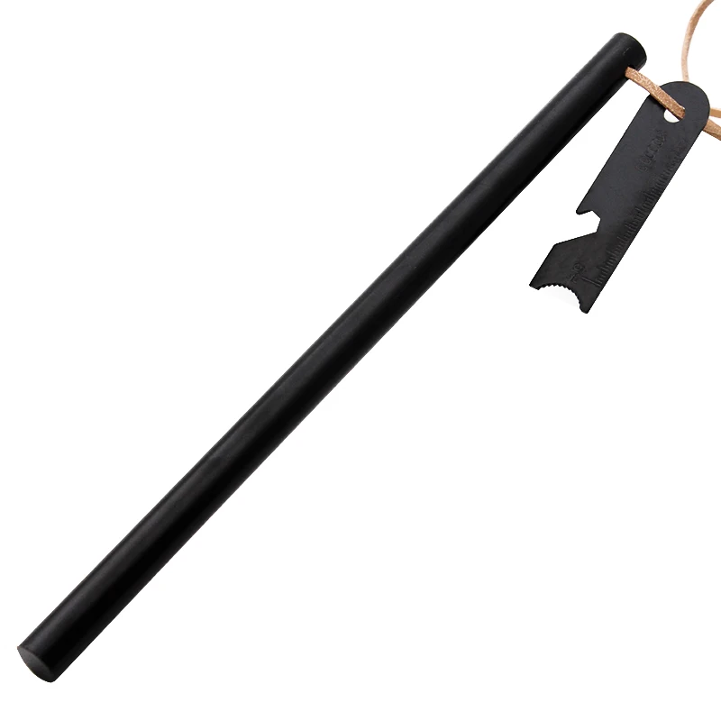 Extra Long 10inch Leather String Survival Gear Waterproof Ferrocerium Rod Fire Stick Fire Starter for Hiking
