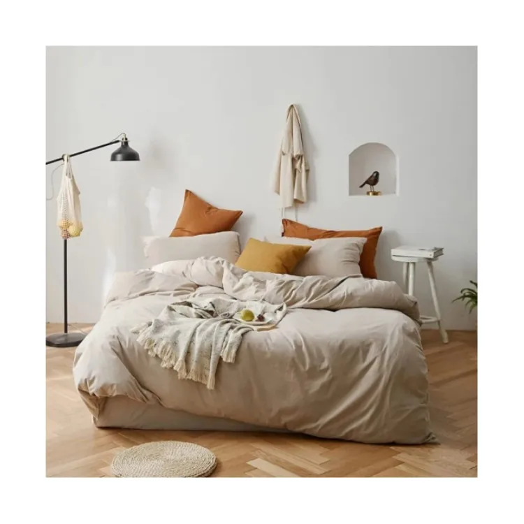 Quilt Cover Duvet Cover Set 100% French Flax Linen Sheet Set  Flax Hotel Linen Bedding Set Comforter Duvet Cover