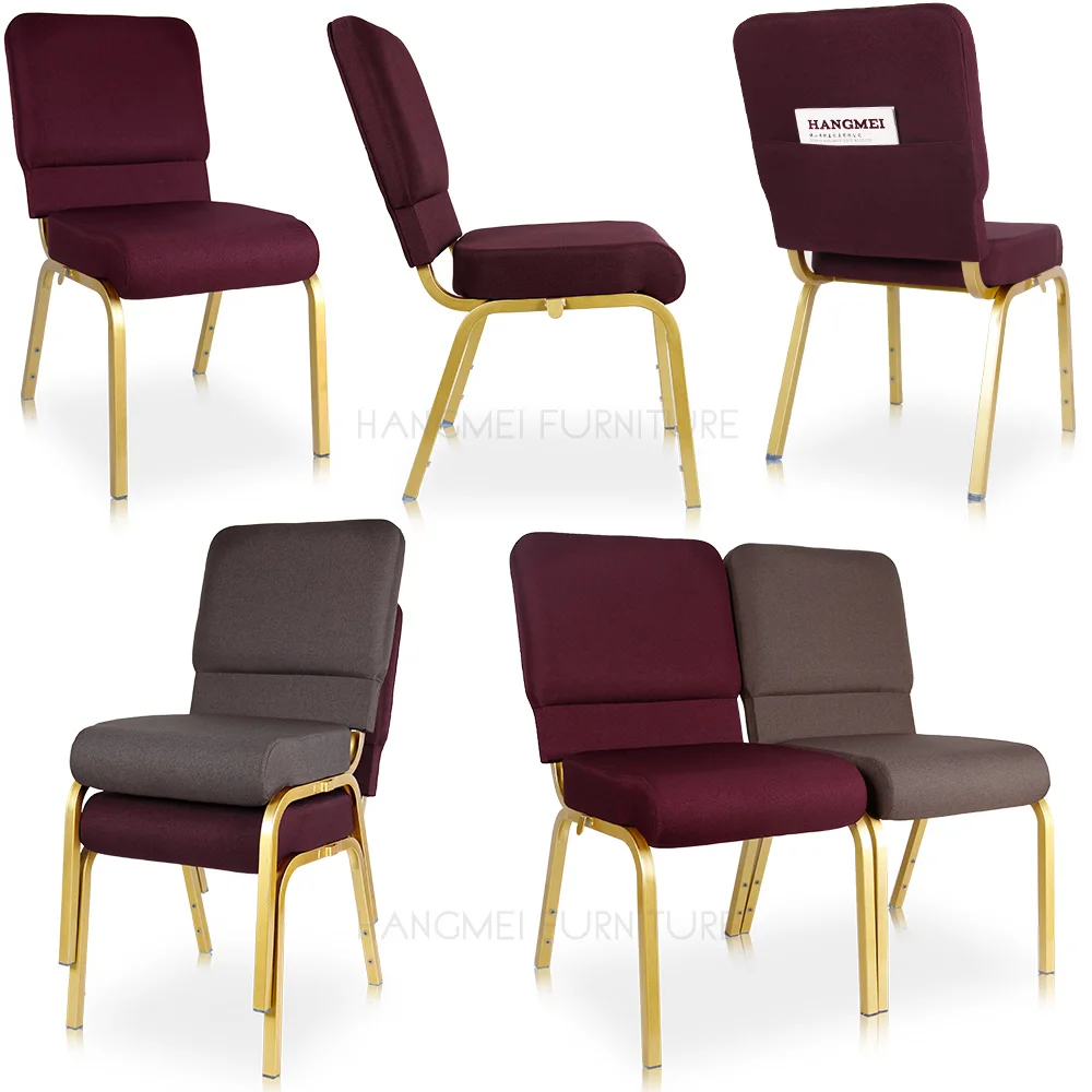 Direct European Church Chair Modern Metal Iron Design for Theater Auditorium Cinema Hall School