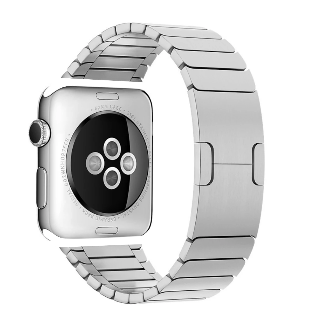 Металлический ремешок из нержавеющей стали совместимый с Apple Watch звеньевой браслет ремешки совместимые серии 5/4