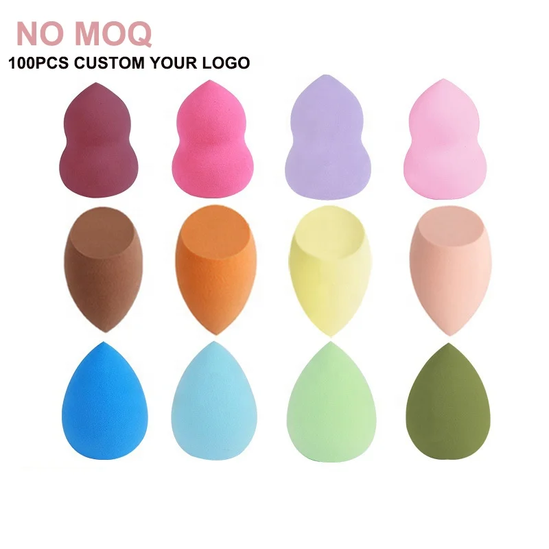 No MOQ Custom Logo Makeup Sponge Non Latex Esponja Maquiagem Microfiber BSMALL Private Label Makeup Sponge Blender