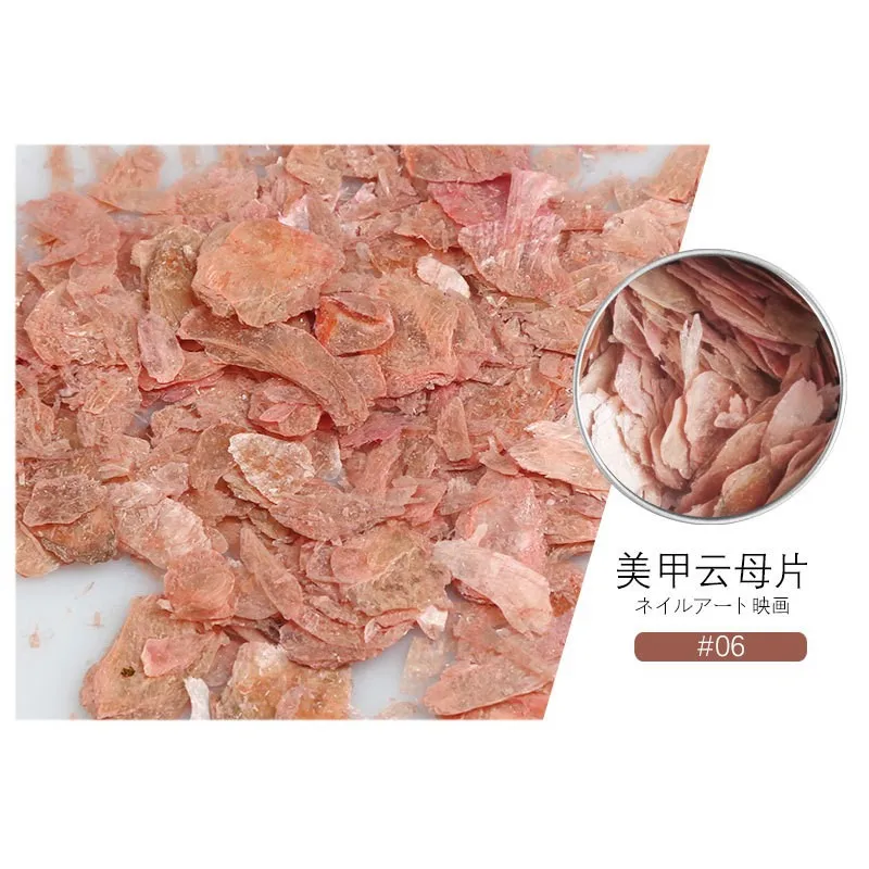 Wholesale INS Popular Manicure Nail stickers Colorful Decoration Accessories Marble Glitter Shell Mica Nail Art Flakes