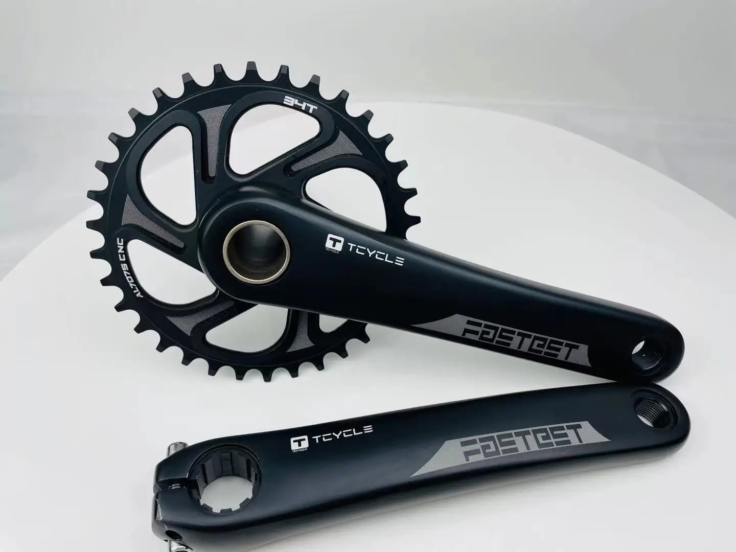 Black Siver single sprocket 170 mm 8m chainwheel belt drive cycle part bicycle crankset