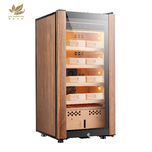 Beech Wood Shelf 300 Cigars Hot Sale Small Standing Humidor Display Mini Cigar Cooler