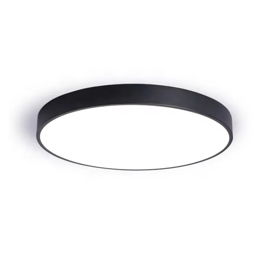 Hanging light led office pendant lamp indoor Circular Black and white ceiling liner garages round lights