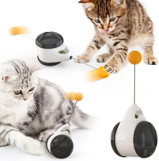 
2020 balanced car swing car ball cat rotatable chasing interactive kitten ball cat mint toys suppliers 