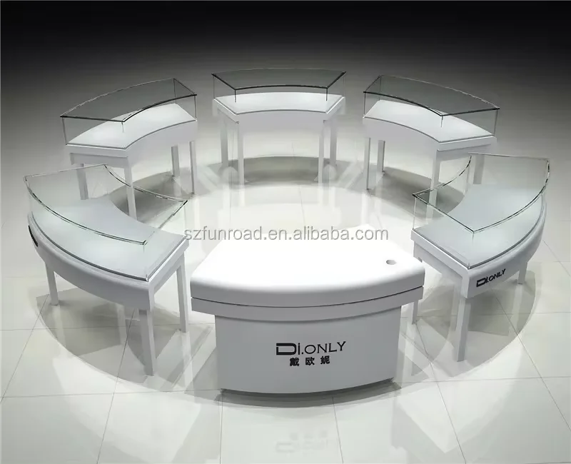 high grade jewelry showroom furniture with glass display counter and jewelry showcase