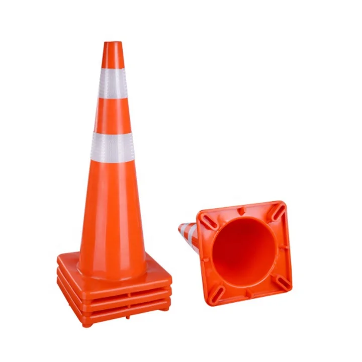 wholesale  supplier 36 inches 900mm red color used geelian warning  PVC road cone safety traffic cones