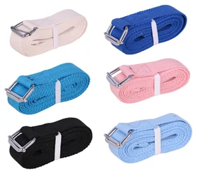 Custom Adjustable yoga strap Cotton or polyester Webbing printed best quality fitness yoga mat D ring strap