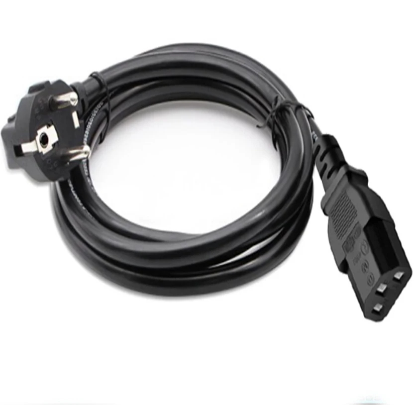 Top quality factory selling 2 pin plug european standard extension cord eu power cord cable ac eu power cable