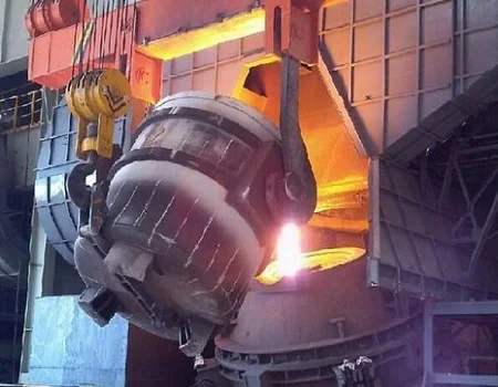 2022 Tilting Melting Furnace Smelting Industrial Induction Furnace Steelmaking Iron Metal Scrap Continuous Casting Billet CN;GUN