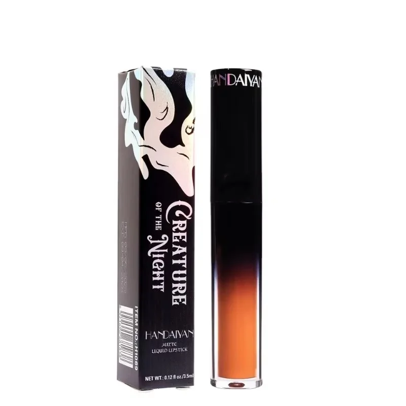 New Gothic Style Matte Lip Gloss European and American Style Goth Lip Gloss Halloween Lipstick