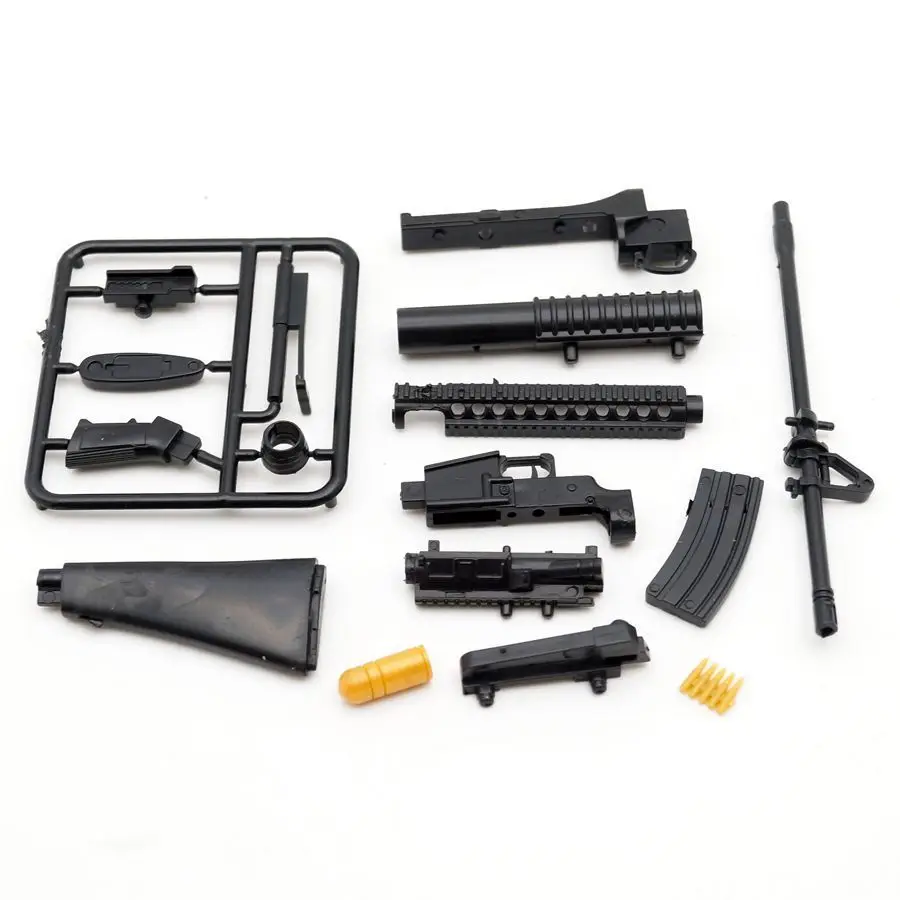 1/6 Scale M16A4  Rifle Gun Assemble Model Toys Puzzles Building Bricks Toy Model  For Action Figure