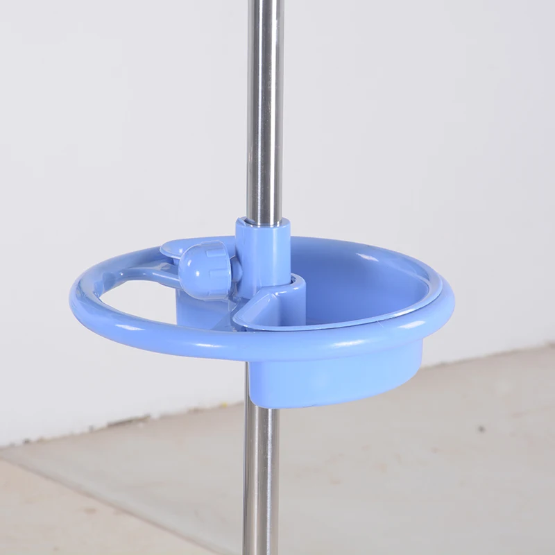 Hospital treatment infusion pole Height adjustable stainless steel 5 wheels clinic hospital iv pole