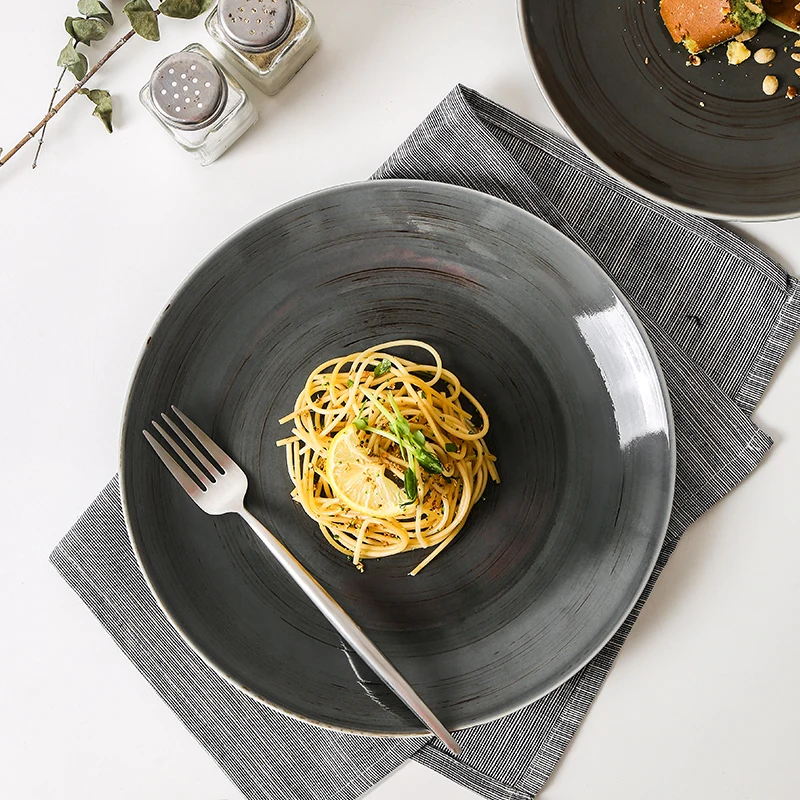 Lusi Tableware, Chaozhou Good Quality In Stock Glaze Dish Plate, Plate For Restaurant Ceramic~