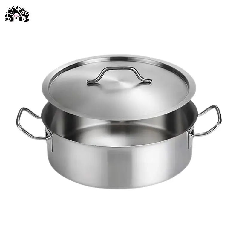Кастрюля с прозрачной стеклянной крышкой кастрюля для приготовления пасты супа и тушеного мяса из нержавеющей стали запекания пищи
