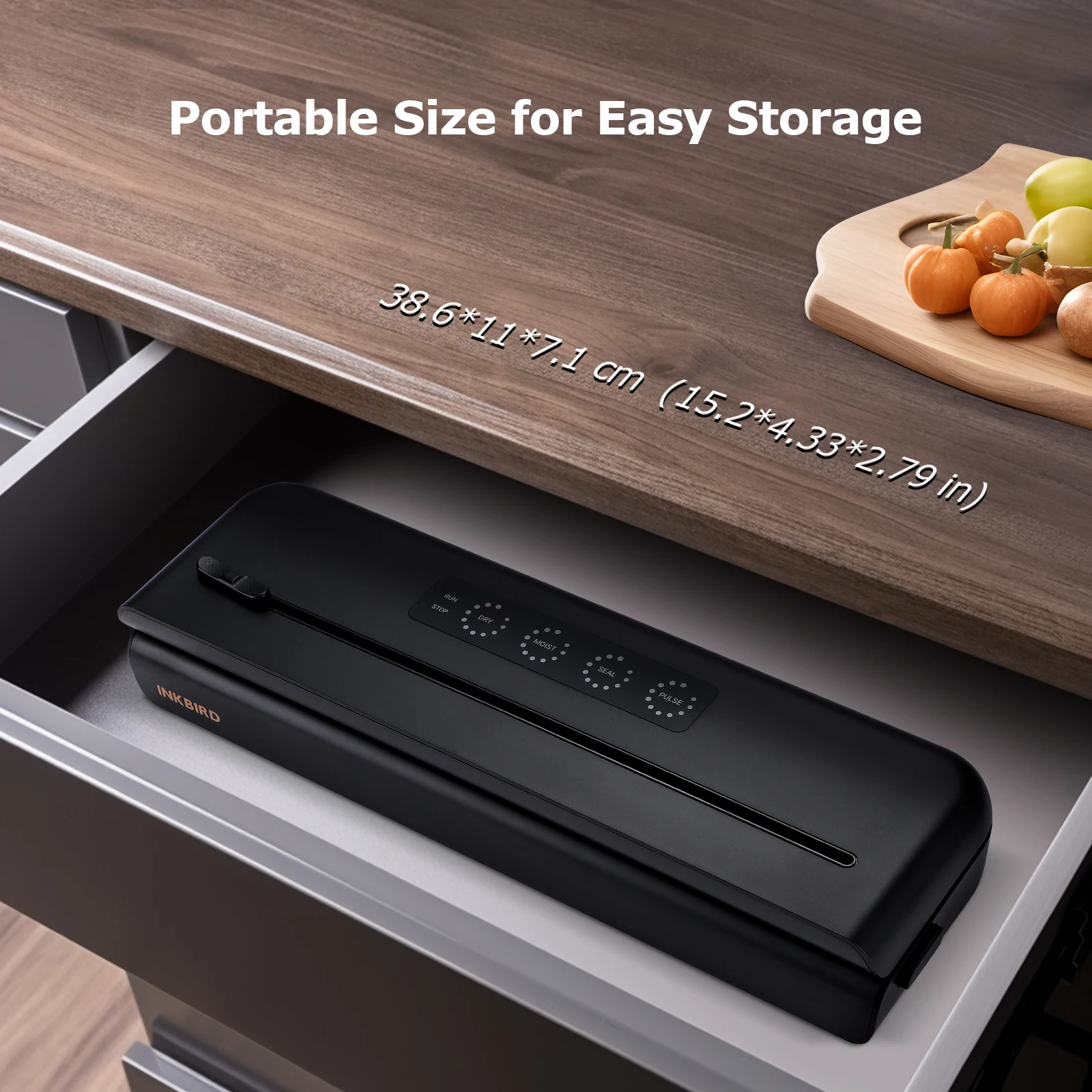 INKBIRD IVS-011 Vacuum Sealer Machine with Starter Kit, One-touch Operation for food