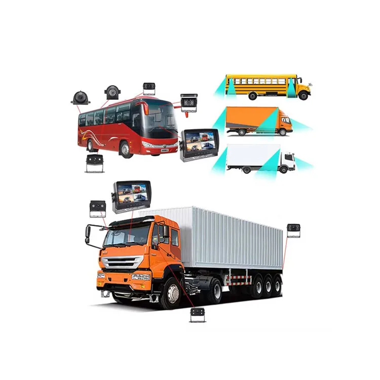 New Style 7 Inch Screen 12v Rear View Bus Heavy Duty 24v Forklift Rv Truck Vehicle  Tft 7 Inch Hd Lcd Car Monitor Car