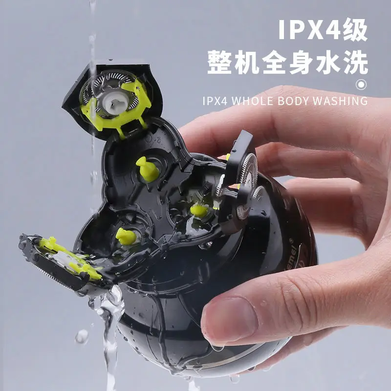 KEMEI KM-1109 Ipx4 Grade Waterproof Body Wash Lcd Digital Display 5-in-1 Shaver Set