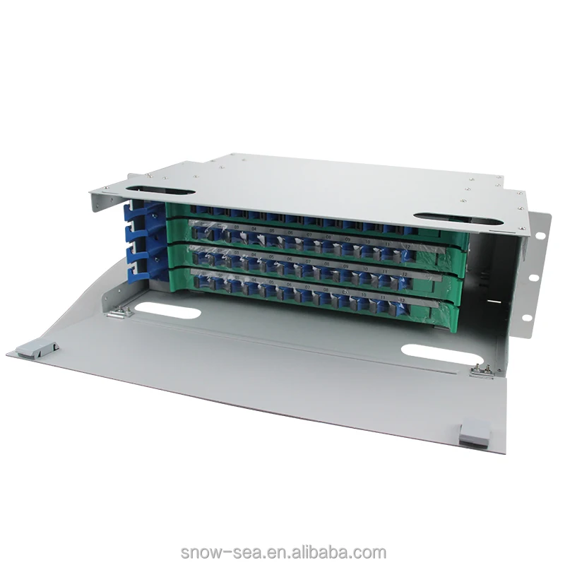 48 Core SC FC ST Full-Load ODF Optical Distribution Frame with 48pcs Adapter and 48pcs Pigtail