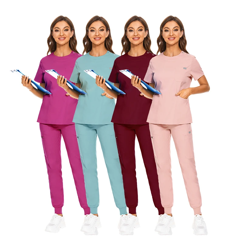 Wholesale Custom Dental Nursing Scrubs Uniforms Medical Scrub Set Pet Grooming Working Clothes Veterinary Doctor Nurse Uniform