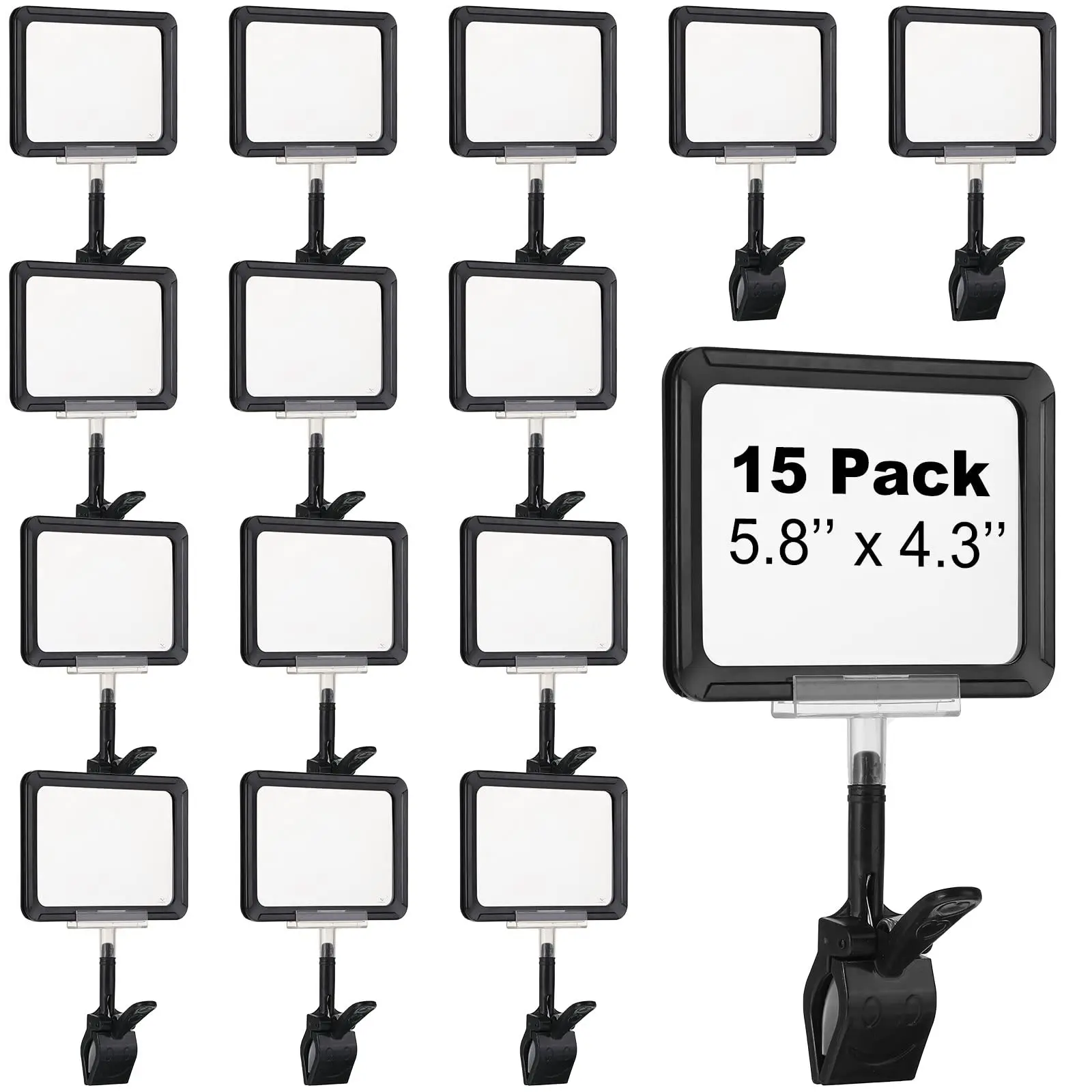 Supermarket Plastic Small Pop Double Sided Advertising Clip Price Tag Label Sign Holder Display Clips