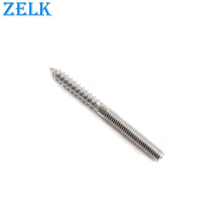 Rigging Screw SS304 316 Stainless Steel Double Thread Ended Wooden Machine Dual Thread Screw Stud
