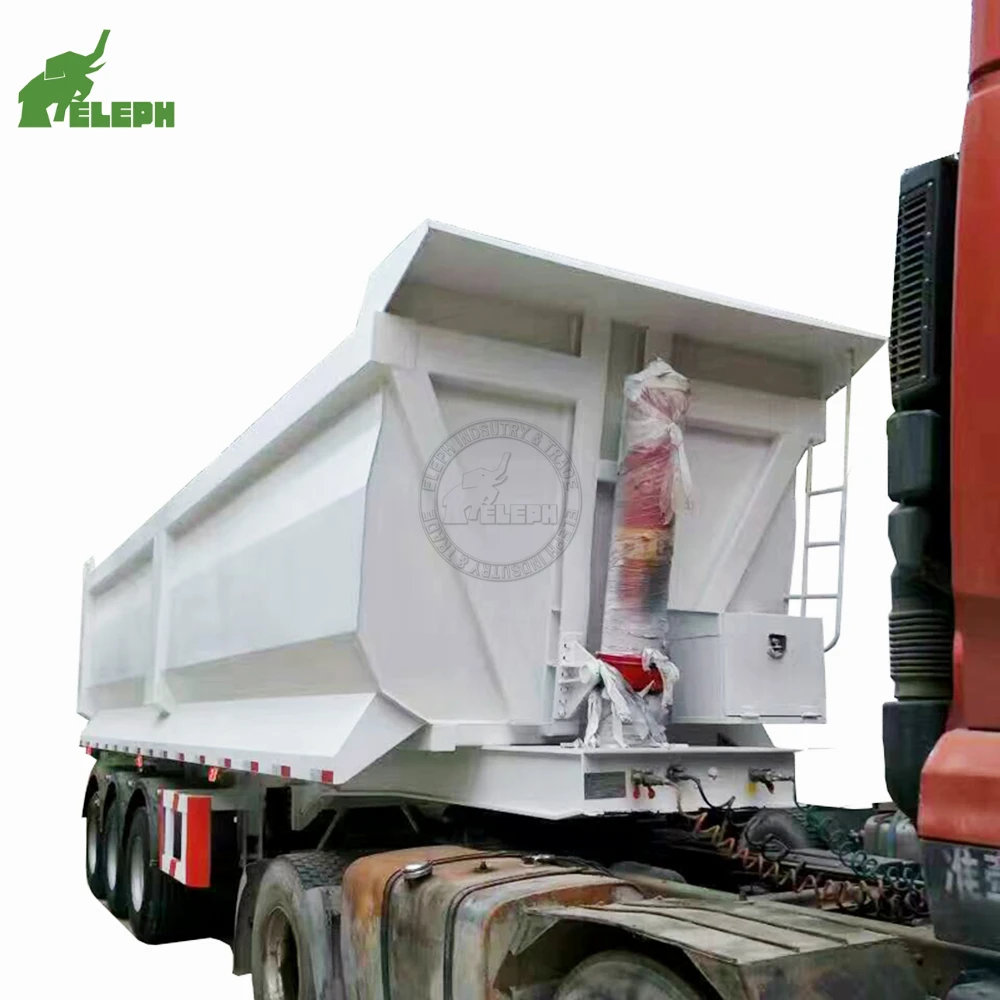 3 Axles 45cbm Coal Stone Dumps Tipping Trailer