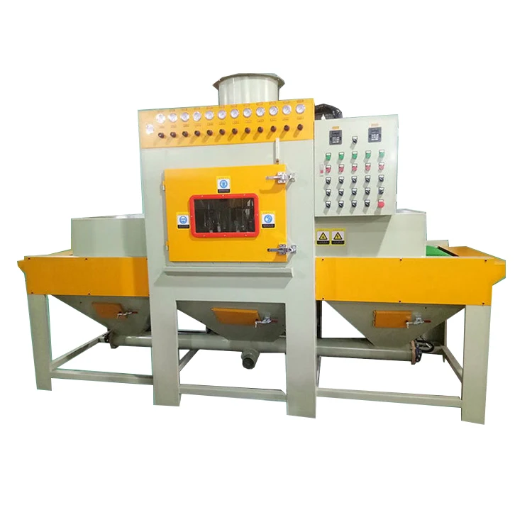 conveyor belt automatic sand blasting machine automatic sandblaster