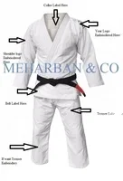 Embroidered bjj gi with full artwork