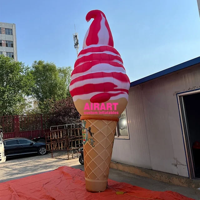 Food festival inflatable ice cream cone decoration,square park mall lawn bespoke inflatable ice cream balloon